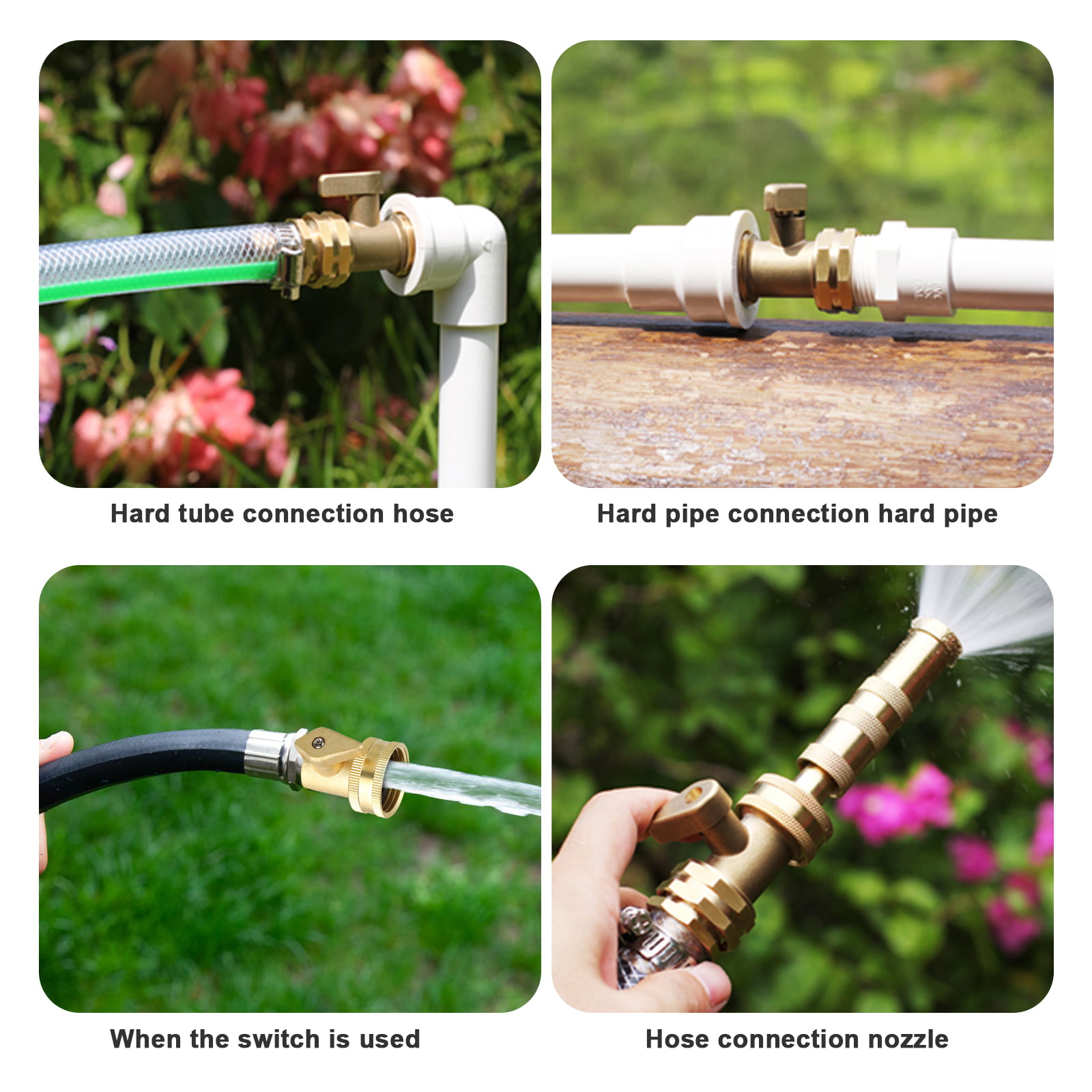 2x  Water Valve End Connector Garden Irrigation Hydroponics Spray PARTS gear 
