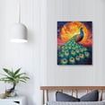 thumbnail image 4 of Patifu Peacock Print Canvas Art for Living Room Bedroom Office Wall Decor, High Resolution Handmade Artwork, Waterproof and Tear Resistant, Set of Prints for Aesthetic Home Decoration 12x16 in, 4 of 5