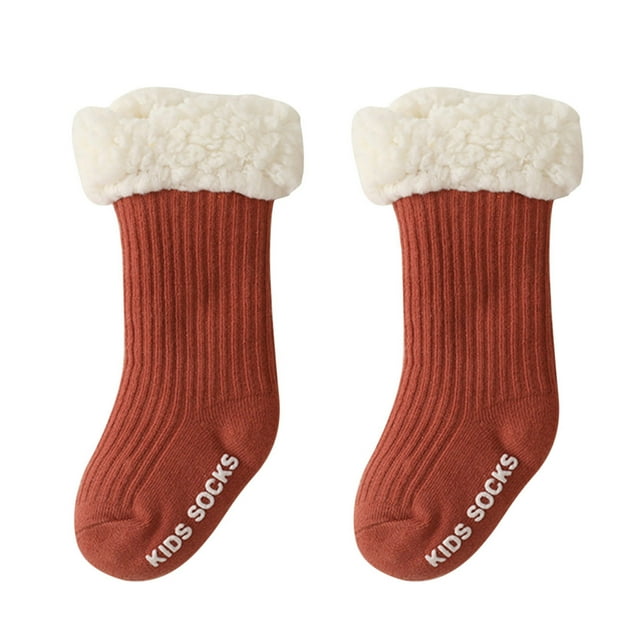 Socks For Kids Baby Boy Girl Solid Ankle Crew Socks With Grips Toddler