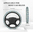 thumbnail image 3 of Uemuo Flower and Sail Boat Printed Car Elastic Steering Wheel Cover - Universal Car Accessory for Diverse Cars Anti-Slip, and Comfortable- 15", 3 of 8
