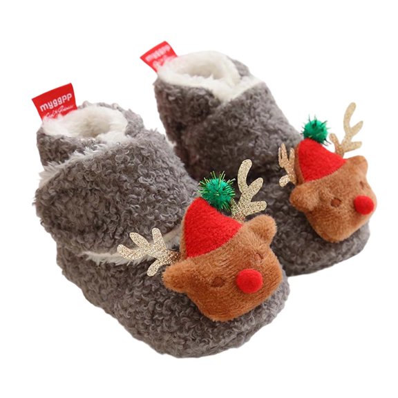 Baby Girl Slippers Baby Christmas Socks Baby Sock Shoe Non Baby Fuzzy Socks Cute Baby Shoes 0-6 Months