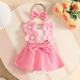 thumbnail image 5 of JAJAHO Toddler Baby Girl Clothes Infant Girls Bodysuits Sleeveless Floral Bowknot Romper Dress With Headband 2PCS Set Cute Cozy One-Pieces, 5 of 6