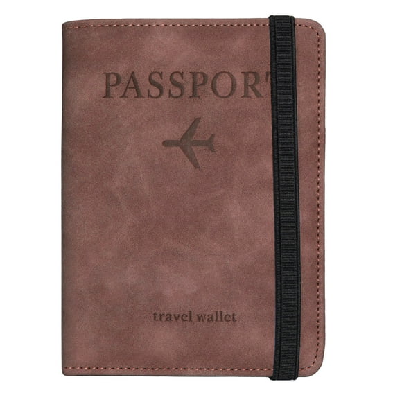 Dvkptbk Passport Holder Skin Feel Retro Passport Case with Multi-card Slot RFID Anti-scanning Card Tools on Clearance