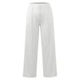 thumbnail image 3 of Ruyang Girls High Waisted Uniform Capri Pants Kids Wide Leg Pant Trouser Drawstring Straight Clothes Cropped Baggy Trouser, 3 of 4