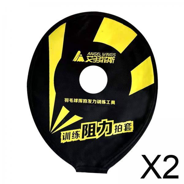 Funda de resistencia para raqueta,Accesorios para fundas de resistencia para raquetas de bádminton,Funda de cuero para cabeza de entrenamiento de raqueta,Herramienta para el swing con funda