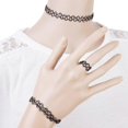 thumbnail image 3 of Conjunto de Collar y Pulsera elásticos Yashi con gargantilla de tatuaje bohemio vintage Negro Talla única, 3 of 5