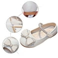 thumbnail image 5 of Splozh Toddler Little Girl Mary Jane Dress Shoes Girls Dress Sandals Fashion Bow Comfortable Lightweight Flat Bottom Hook Loop Princess Shoes Red,US 14.5, 5 of 9