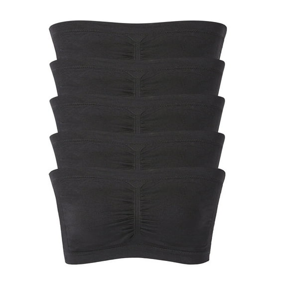 ICHUANYI Women's Comfort Wireless Bras Underwear, Stretch Strapless Bandeau Bra Plus Size Strapless Bras New Trending 2024