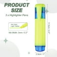 thumbnail image 2 of Uxcell Highlighter Pen, 3 Pack Water Based Broad Tip Writing Marker Pens Cute Pastel Colored Highlighter Studying Supplies for Office Home Daily Use, Light Yellow, 2 of 6