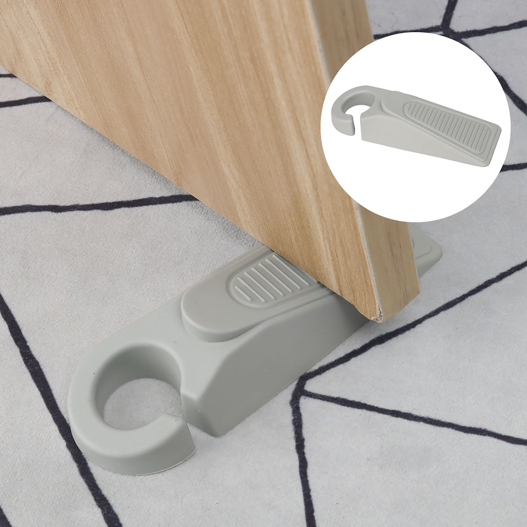Home Rubber Antislip Wedge Door Stopper Doorstops Protector Door