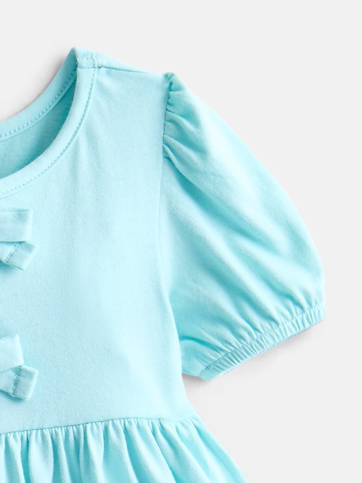 Wonder Nation Toddler Girls Peplum Top with Short Puff Sleeves, Sizes 18M-5T