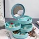 thumbnail image 3 of Ficarrico Gerente de joyería, caja de almacenamiento de joyería para mujer, marco de pendientes, caja de bandeja de joyería de viaje giratoria de 5 capas, 3 of 5
