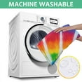 thumbnail image 6 of Rainbow Tie Dye Sunburst Square Tablecloth,Waterproof Square Table Cover,Wipeable Spillproof Washable Table Cover for Home Kitchen Party Decor 42"X42"(107x107cm), 6 of 6