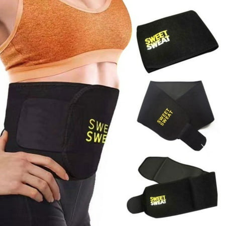 Sweat Waist Trimmer Belt Wrap Stomach Slimming Fat Burn Weight Loss (Best Waist Slimming Belt)