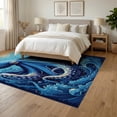 thumbnail image 3 of ODIKA Navy Animals Octopus Marine Creature Wave Border Tentacle Nautical Non-Slip Chair-Friendly Floor for Dining Room, Under Table, Office, 3 of 7