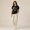 Black A, variant on Women's Butterfly Moon Wave Graphic T-Shirt, Black Short Sleeve Crewneck Tee for Summer Casual Wear
