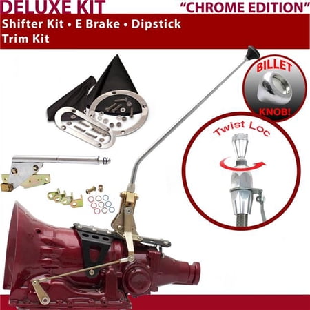 American Shifter C4 Shifter Kit Chrome 16 in. E Brake Trim Kit Dipstick for F209B