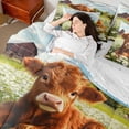 thumbnail image 4 of Castle Fairy Highland Cow Twin Bedding Sets,Floral Daisy Bedding Comforter Set, 4 of 8