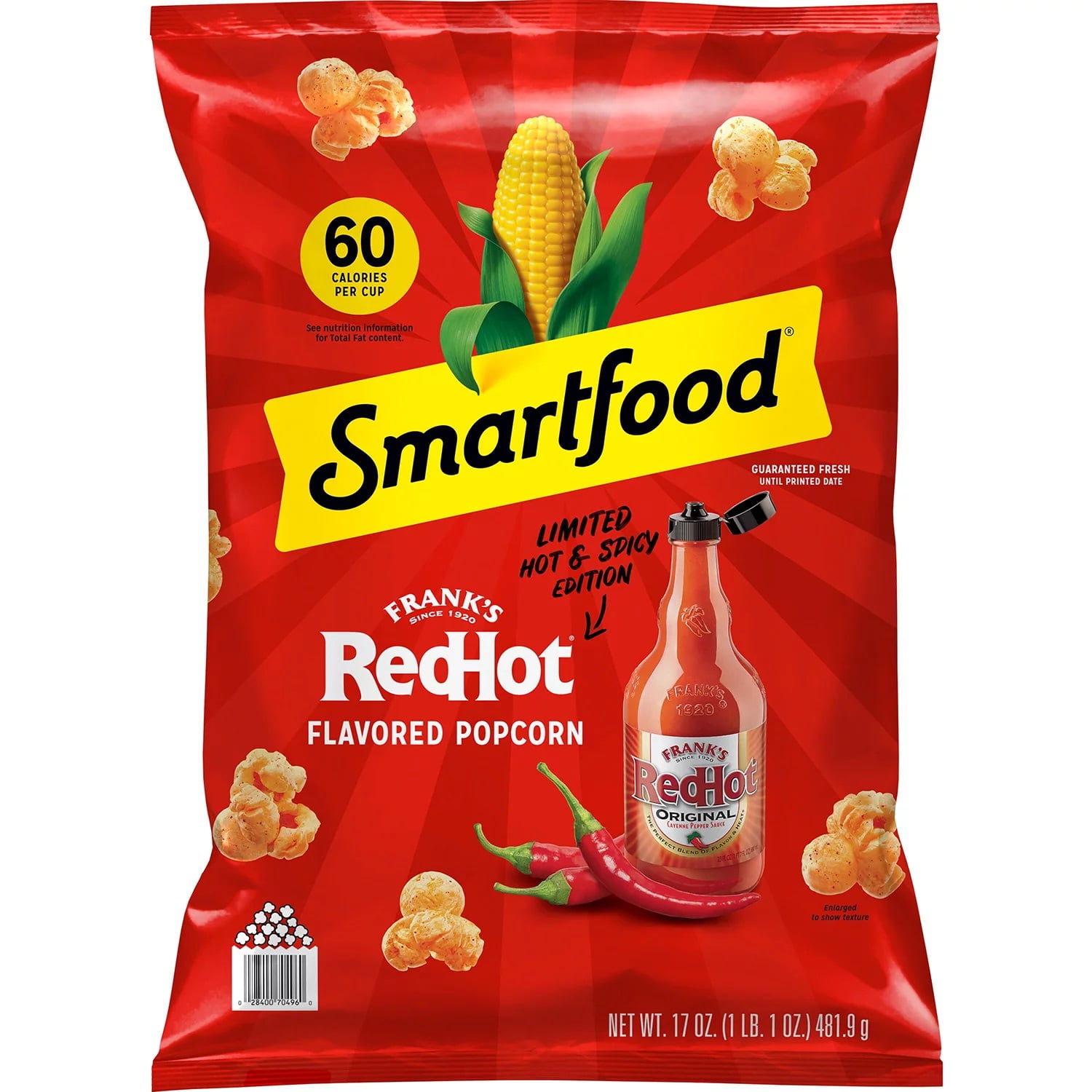 Smartfood Frank's RedHot Flavored Popcorn (17 Ounce)