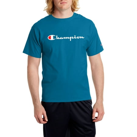 Champion Men's and Big Men's Script Logo Classic Jersey Graphic Tee Shirt, Sizes S-2XL
