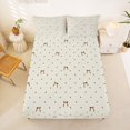 thumbnail image 5 of Manfei Chic Bow Bed Sheets,Brown Cute Bowtie Full Size Sheets,4-Piece,1 Flat Sheet,1 Fitted Sheet and 2 Pillowcases, 5 of 6