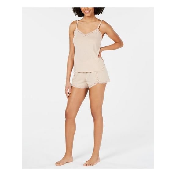 INC Intimates Beige Solid Sleepwear Shirt Size: XL