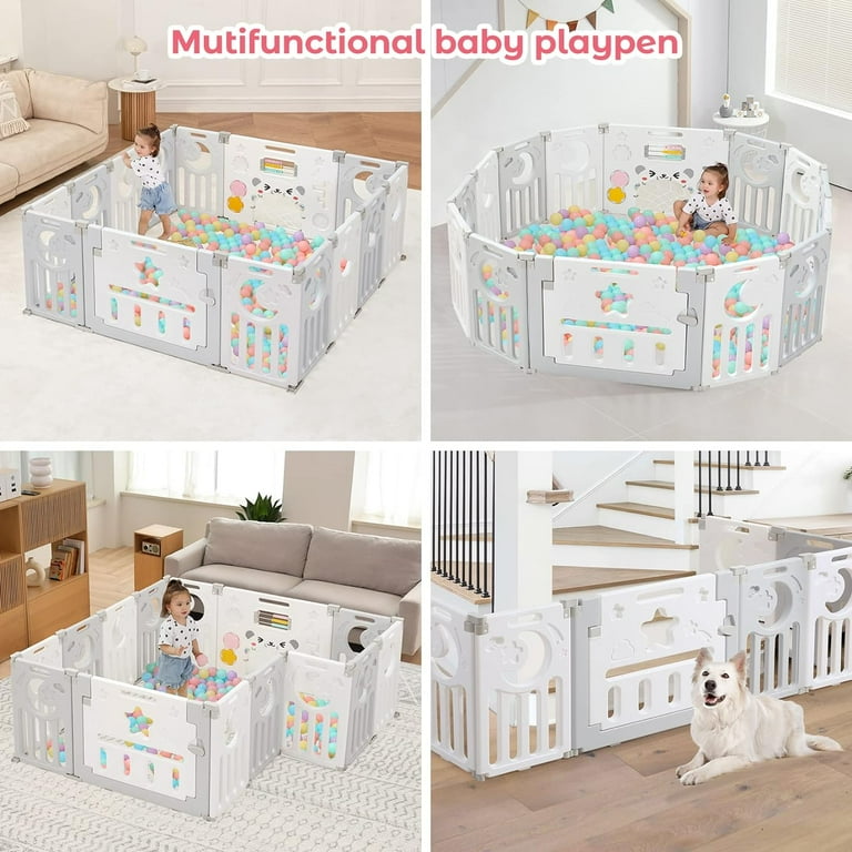 Baby Playpen with Play Mat 14 Panel – BanaSuper