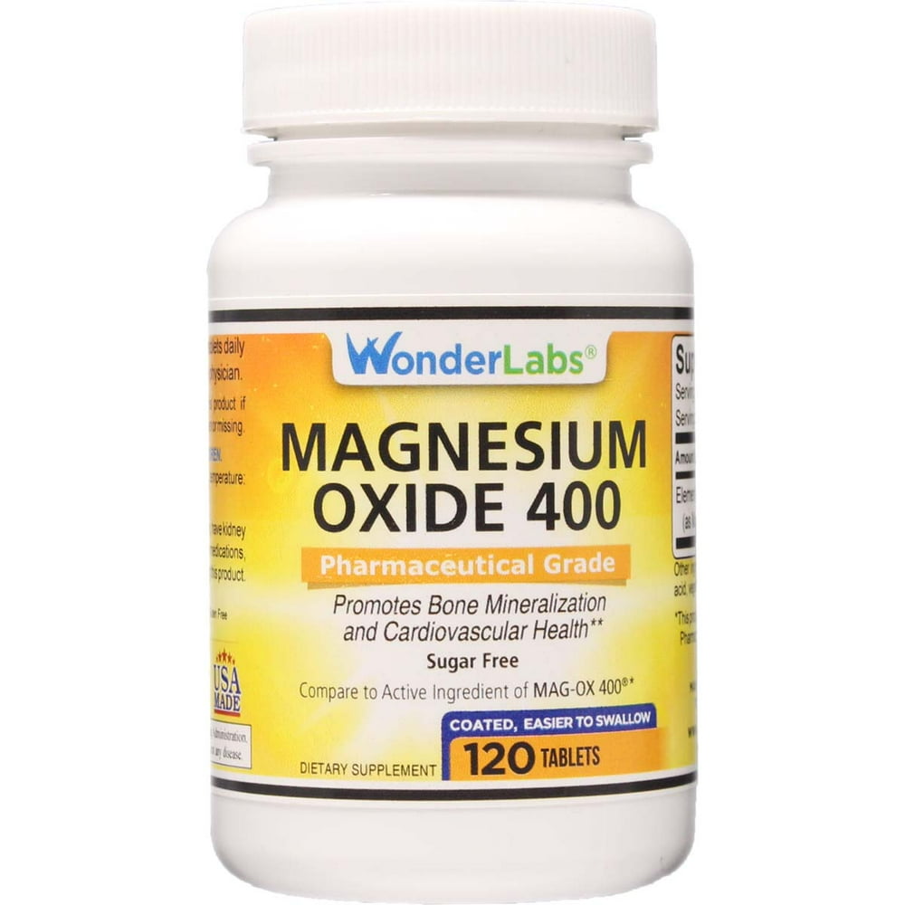 Wonder Labs Magnesium Oxide 400, 483mg of Magnesium Oxide