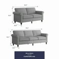 thumbnail image 2 of ZAFLY 2 Piece Living Room Sofa Set, Loveseat Couch and 3 Seat Sofa with Solid Wood Frame for Living Room - Light Gray, 2 of 6