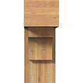 thumbnail image 2 of Ekena Millwork 8"W x 20"D x 20"H Westlake Block Rough Sawn Bracket w/ Offset Brace, Western Red Cedar, 2 of 25
