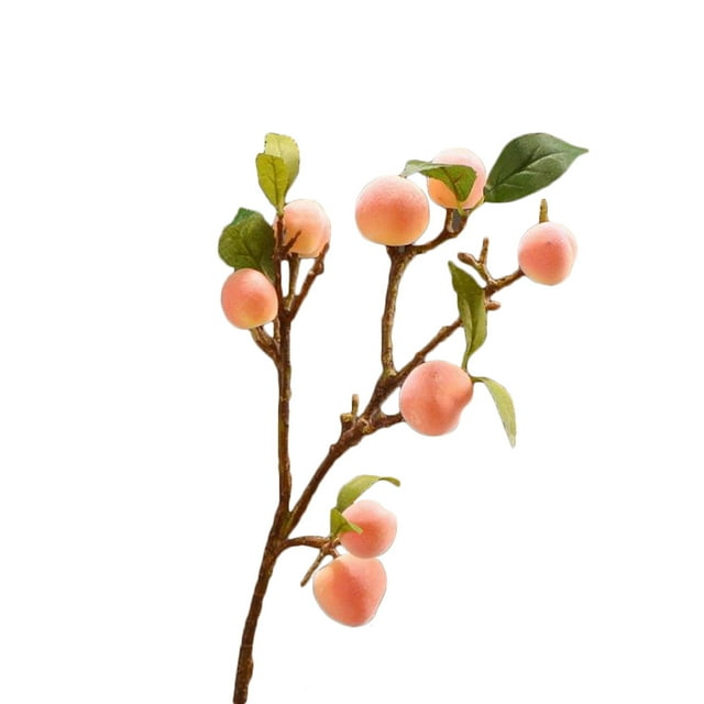 Decorations Artificial Peaches Ornaments High-grade For Balconies Settlements 4 Head Chinese-style Simulation Flower