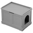 thumbnail image 5 of WoofPaw Litter Box Enclosure Furniture, Cat Washroom, Hidden Litter Box Cover, Cabinet for Large Cat, Dog Proof Cat Litter Boxes, Hideaway Litter Box, Cat House,Gray, 5 of 13
