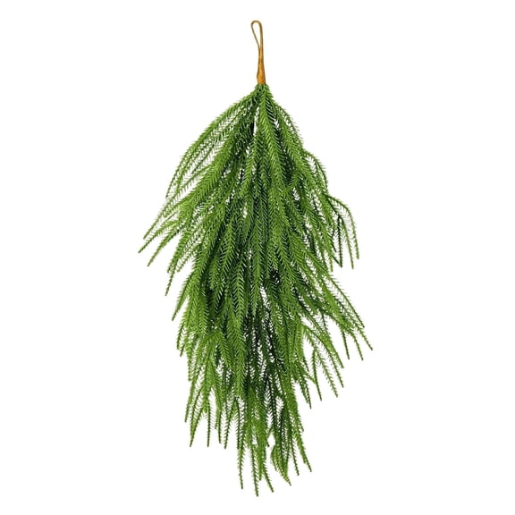 Realistic Holiday Greenery Vine Wreath for Front Door Decorative Hanging Ornament