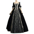 thumbnail image 1 of 2025 Robe pour Femmes Style Rétro Robe Gothique Manches Longues Couleur Unie Manches Trompette Vêtements Gothiques Hommes Longue Robe de Princesse, 1 of 5