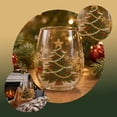 thumbnail image 4 of Christmas Glass Art Cup, Decor Drinking Glass Cup, Stemless Wine Glasses Holiday Glassware for Coffee, Tea, Juice, Milk, Xmas Party Home Festive Decor Gifts (Xmas Tree), 4 of 6