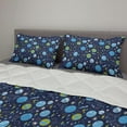thumbnail image 2 of Space Comforter & Sham Bedding Set, Hand Drawn Constellation Kites Flying Elements, 3 pcs Duvet Set Microfiber Filling Quilt, 5 Sizes, Night Blue Sky Blue, by Ambesonne, 2 of 4