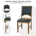 thumbnail image 5 of Harper & Bright Designs Expandable Dining Table Set for 6, Wooden Rectangular Kitchen Table with Removable Leaf, 4 Upholstered Dining Chairs and Long Bench, Light Brown, 5 of 20