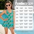 thumbnail image 5 of DISNIMO Watermelon Print Girls One Piece Swimsuits Sleeveless Swimwear Skirted Soft U Neck Bathing Suit Quick Dry Swim Dress Size 7-8, 5 of 8