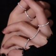 thumbnail image 1 of ensemble De 2 (taille 11+12) Bagues Scintillantes - Argent Sterling 925 - Polyvalence De Style Simple - Petite Dcoration - Anneau D'index - Bijoux, 1 of 5