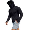 thumbnail image 2 of zejinsd Sun Protection Tops for Men Summer Breathable Sunscreen Coat Zip-Up Hooded Long Sleeve Jacket Solid Color Sunscreen Clothing with Face Mask, 2 of 8