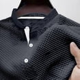 thumbnail image 5 of Breeze Polo Shirts for Men Short Sleeve Beer Belly Collared Textured Shirt Stretchy Quick Dry Golf Casual Cool Tops, M, 5 of 7