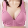 thumbnail image 6 of VISALY Sports Bras For Women Plus Size Sports Bra 2PCS Women Front Closure Extra-Elastic Breathable Lace Trim Bra Underwear Padded Bra Seamless Bras For Women Comfortable Bras For Women Purple 85, 6 of 9