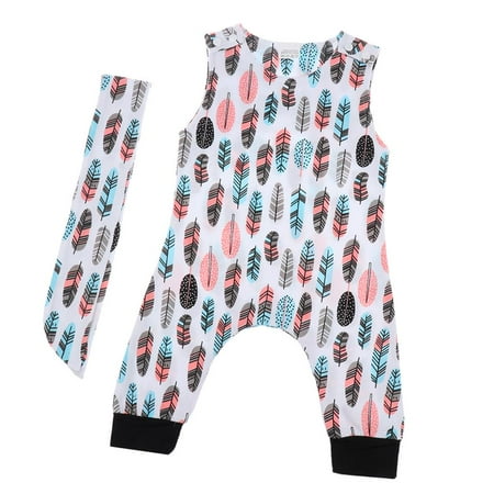 

Cute Baby Girls Strawberry Jumpsuit Headband -Pieces Romper Sleeveless 80cm