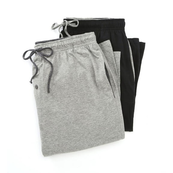 Big & Tall Hanes® 2-pack Solid Knit Pajama Pants Color: Black Gray Size: XL TALL