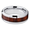 thumbnail image 2 of Koa Wood Tungsten Ring Tungsten Carbide Ring Men & Women Tungsten Wedding Band 8mm Comfort Fit, 2 of 3