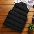 thumbnail image 4 of Dovford Men's Outdoor Casual Full Zipper Stand Collar Padded Vest Coats Winter Warm Padded Puffer Vest Sleeveless Jacket, 4 of 7