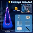 thumbnail image 2 of Light Up Kids Pod Swing Seat Child Child Hammock Hammock Inflable Swing Swing Swing Swing con luces LED 4 Modos de luz de 16 colores Swing sensorial para niños, 2 of 7