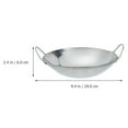 thumbnail image 3 of EIGTHTAIL Stainless Steel Wok Pan 8 Inch Double Handle Chinese Cookware, 3 of 7