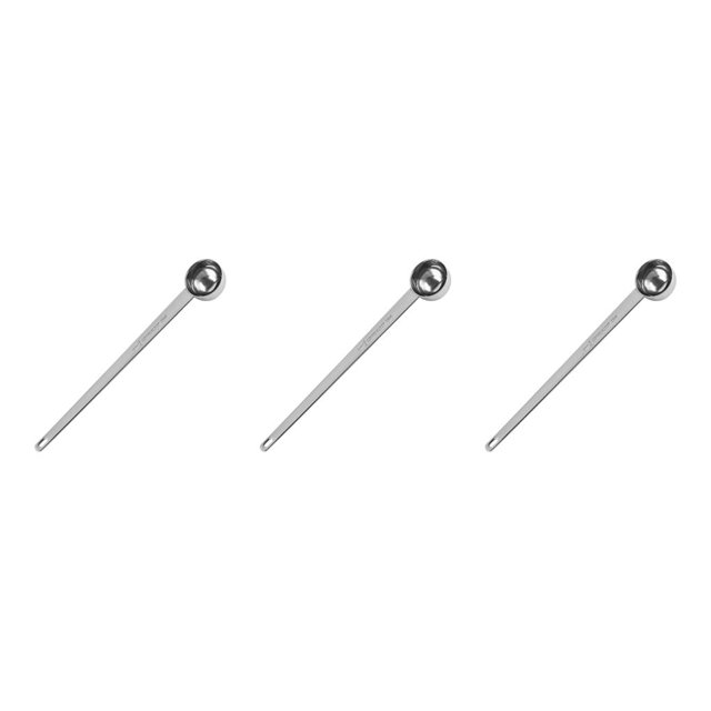 Yuarrent Cuchara de acero inoxidable de grado y precisión, cuchara medidora duradera para especias, mango, cuchara medidora de acero larga, Type1 NO1