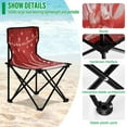 thumbnail image 4 of 600D Oxford Camping Chair Portable Foldable Chair Supports 220 lbs for Picnic, Fishing, Backpacking Red Christmas Tree and Lights, 4 of 8